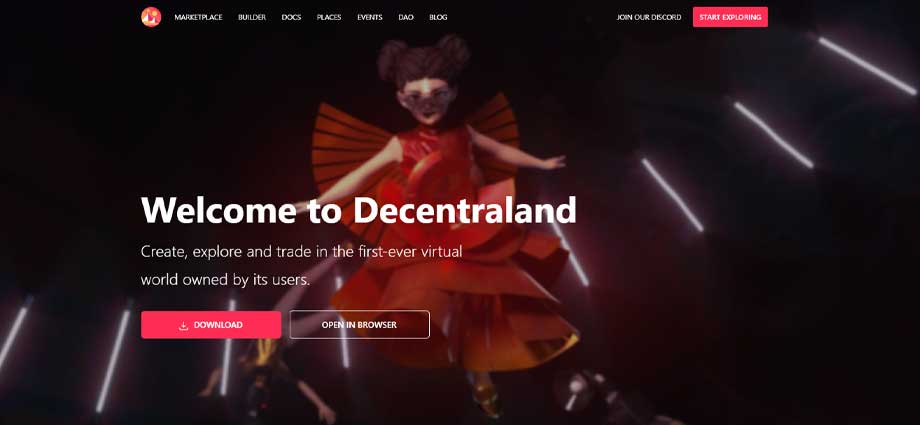 Decentraland is a decentralized virtual reality platform powered by the Ethereum blockchain. Within the Decentraland platform, users can create, experience, and monetize their content and applications.